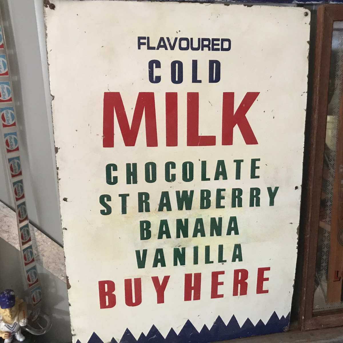 Vintage Flavoured Milk Signs. | Old Sunken Vessel